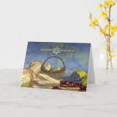 Bénédiction Shavuot - Carte Shavuot Scroll Et Nour (Fleur jaune)