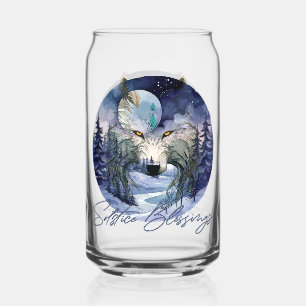 Bénédiction solstice Wolf d'hiver Moonlight Woods