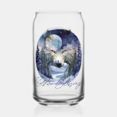 Bénédiction solstice Wolf d'hiver Moonlight Woods (Verso)