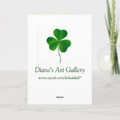 Bénédiction sur la Saint Patrick's Day - Carte (Dos)
