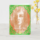 Bénédictions à Imbolc carte de voeux (Fleur jaune)