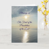 Bénédictions à la fête de la présentation, carte (Fleur jaune)