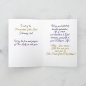 Bénédictions à la fête de la présentation, carte (Intérieur)