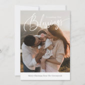 Bénédictions comptées Carte photo de Noël religieu (Devant)