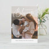 Bénédictions comptées Carte photo de Noël religieu (Debout devant)