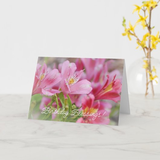 Bénédictions d'anniversaire Fleurs Foi Carte d'ann (Fleur jaune)