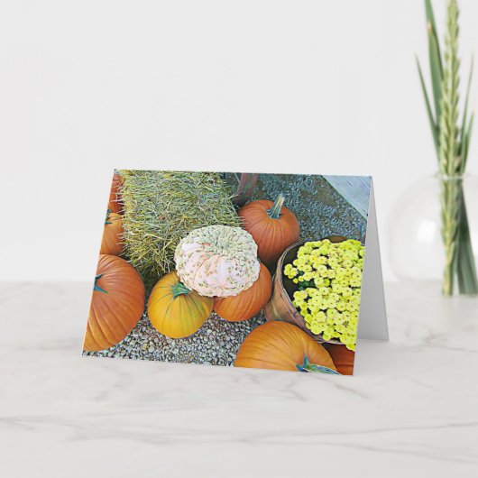 Bénédictions d'automne Carte d'affichage Citrouill (Devant)