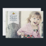 Bénédictions de Noël | Carte photo de vacances<br><div class="desc">Bénédictions de Noël Carte photo de vacances. Photo complète sur le bord et message "Souhaitez-vous les vraies bénédictions de Noël" avec les saints et les baies est placé dans le design. Ajoutez 2 lignes de texte au-dessus du ruban blanc criblé, mais vous pouvez cliquer sur "customiser" pour ajouter plus de...</div>