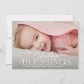 Bénédictions de Noël Elégant Carte photo de vacanc (Devant)