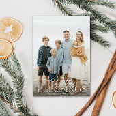 Bénédictions de Noël Elégant Carte photo de vacanc