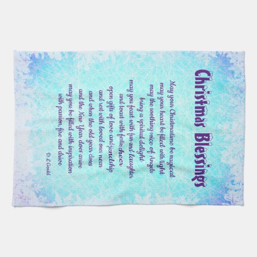 Bénédictions de Noël Serviettes de cuisine (Horizontal)