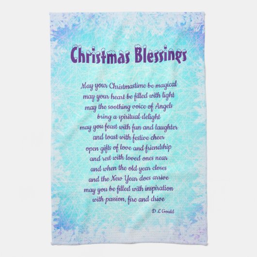 Bénédictions de Noël Serviettes de cuisine (Vertical)