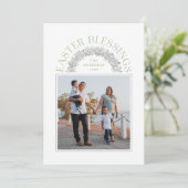 Bénédictions de Pâques Carte photo d'arc de couron (Debout devant)