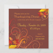 Bénédictions de thanksgiving - invitation de dîner (Dos)