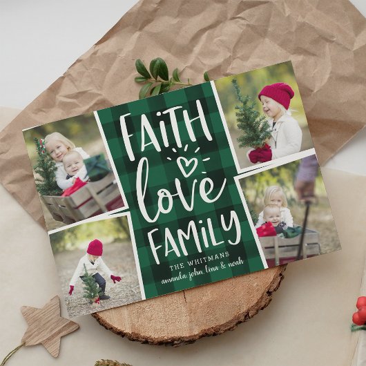 Bénédictions de vacances | Carte de collage photo 