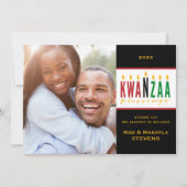 Bénédictions de vacances de Kwanzaa | 1 CARTE PHOT (Devant)
