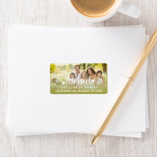 Bénédictions de vacances | Étiquette de adresse ph (En situation)