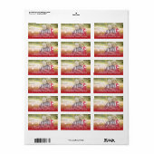 Bénédictions de vacances | Étiquette de adresse ph (Feuille entière)