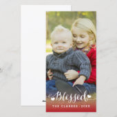 Bénédictions de vacances | Portrait Carte photo de (Devant / Derrière)