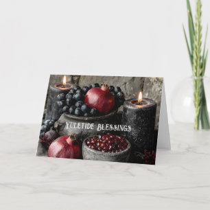 Bénédictions de Yuletide Carte de Noël Gothique au