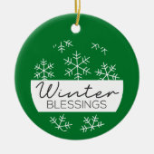 Bénédictions d'hiver - Ornement de Noël (Devant)