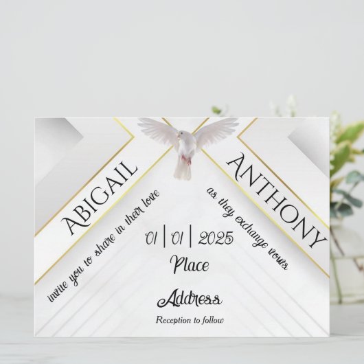 Bénédictions du Saint-Esprit Faire-part de mariage (Debout devant)