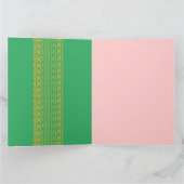 Bénédictions Joyeuses Fêtes Plié Carte de voeux (Intérieur)