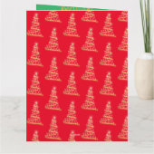 Bénédictions Joyeuses Fêtes Plié Carte de voeux (Dos)