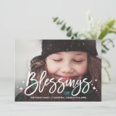 Bénédictions Noël Fêtes Carte photo (Debout devant)