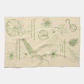 Bénéfices d'automne Serviette de cuisine en vert (Horizontal)