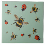 Beneficial Bees n Ladybugs Tegeltje (Voorkant)
