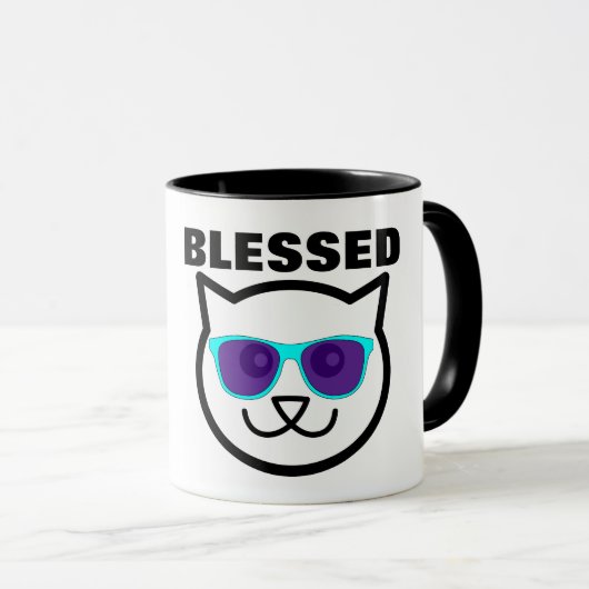 BÉNÉFICIÉ CAT Christian Coffee Mugs (Devant droit)