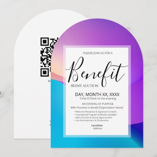 Benefit Invitation Template (Devant / Derrière)