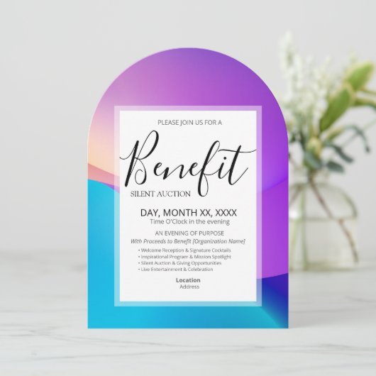 Benefit Invitation Template (Debout devant)