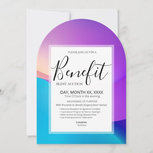 Benefit Invitation Template Kaart (Voorkant)