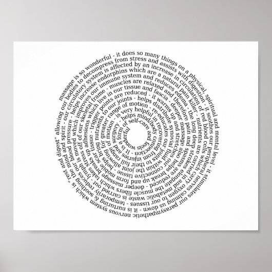 Benefits of Massage poster (Devant)