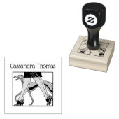 Benen Art Deco Vrouwen Greyhound Whippet Hond R Na Rubberstempel (Gestempeld)