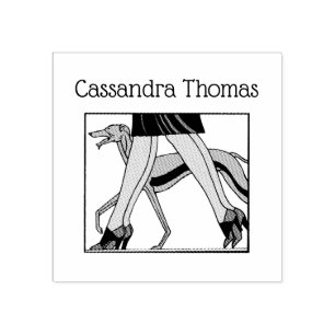 Benen Art Deco Vrouwen Greyhound Whippet Hond R Na Rubberstempel