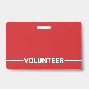 Bénévole Badge Rouge