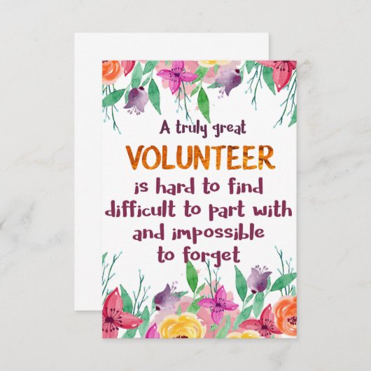 Bénévole Merci Bénévole cadeau d'appréciation (Devant / Derrière)