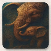 Benevolent Elephants Beverage Coaster Bier Onderzetter (Voorkant)