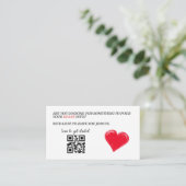 Bénévoles avec nous Cartes de visite du code QR (Debout devant)