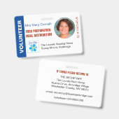 Bénévoles Badge Nom, Titre de poste & Logo Photo (Avant & arrière)