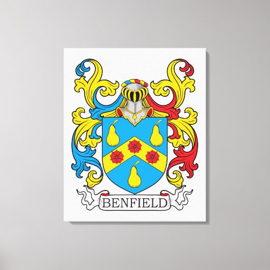 Benfield Family Crest Canvas Afdruk (Voorkant)