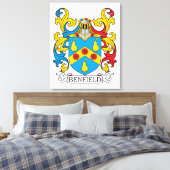 Benfield Family Crest Canvas Afdruk (Insitu (Slaapkamer))