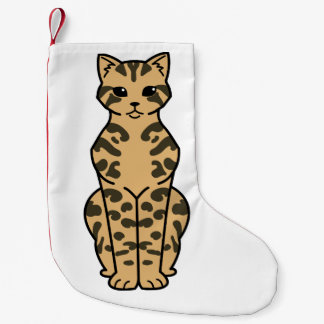 Bengaal Cat Cartoon Kleine Kerstsok