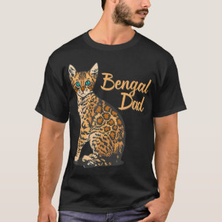 Bengaal Cat Dad I Domestic Animal Friend T-shirt