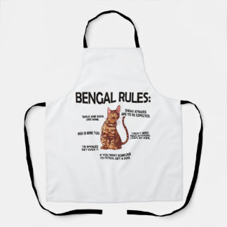 Bengaal Cat Lover Gifts Cat Owner Rosetted Bengal Schort