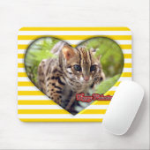 Bengaal Cat Valentijn Mousepad Muismat (Met muis)