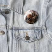 Bengaal gekke kat ronde button 5,7 cm (In situ)